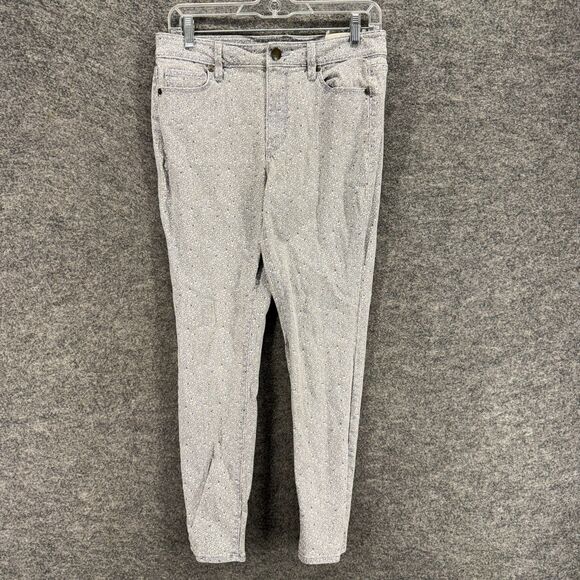 Loft Jeans Women 6 Gray Denim Light Wash Skinny Ankle Mid Rise Curvy Pockets - Picture 1 of 11